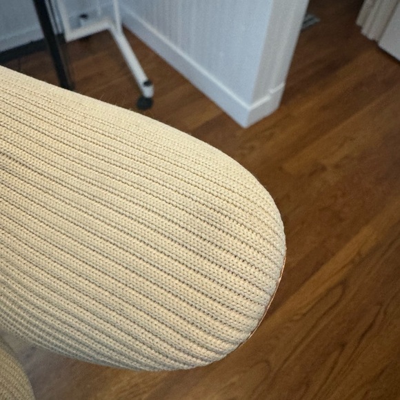 Joie Cream Ribbed Sweater Heeled Booties Size 6.5 - Picture 12 of 16